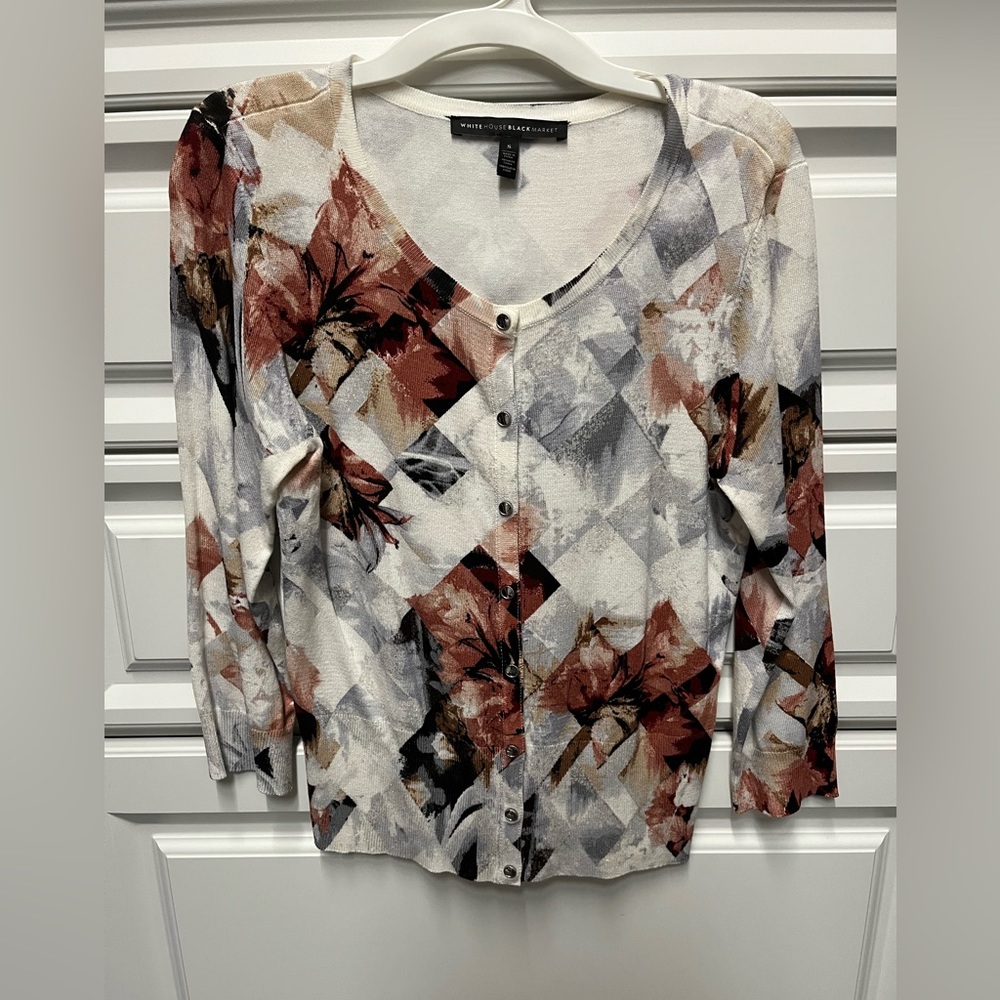 WHBM 3/4 sleeve cardigan